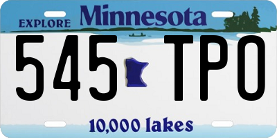MN license plate 545TPO