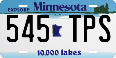 MN license plate 545TPS