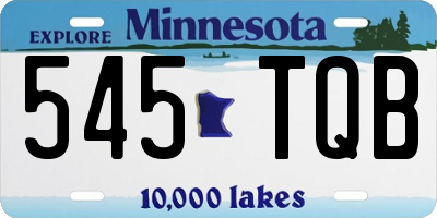 MN license plate 545TQB