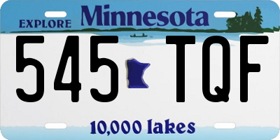 MN license plate 545TQF