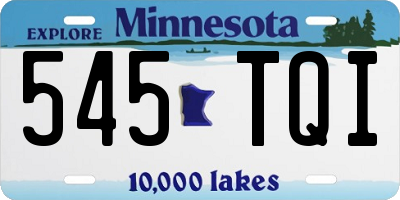 MN license plate 545TQI