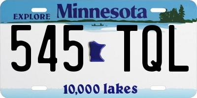 MN license plate 545TQL