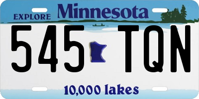 MN license plate 545TQN