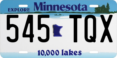 MN license plate 545TQX