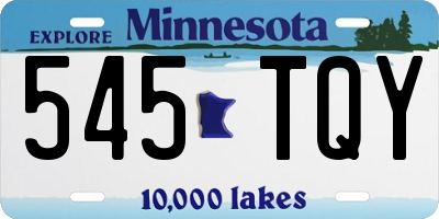 MN license plate 545TQY