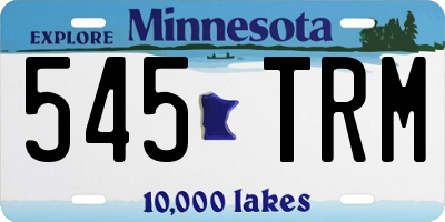 MN license plate 545TRM