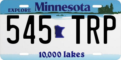 MN license plate 545TRP