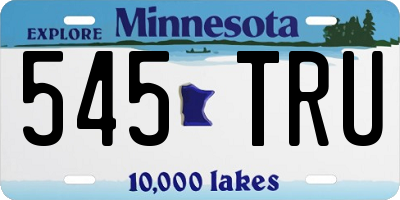MN license plate 545TRU