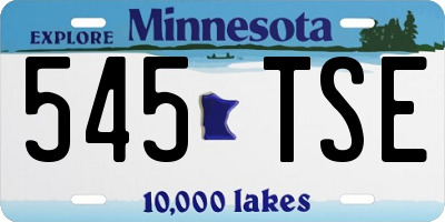 MN license plate 545TSE