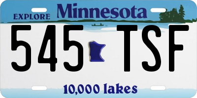 MN license plate 545TSF
