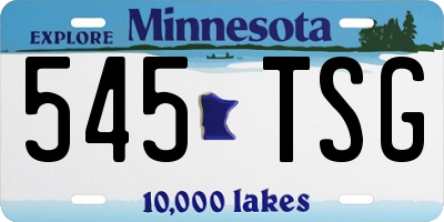 MN license plate 545TSG