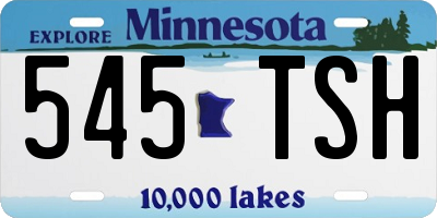 MN license plate 545TSH