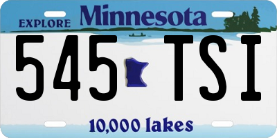 MN license plate 545TSI