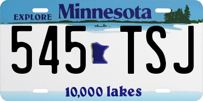 MN license plate 545TSJ