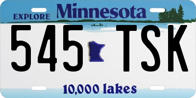 MN license plate 545TSK