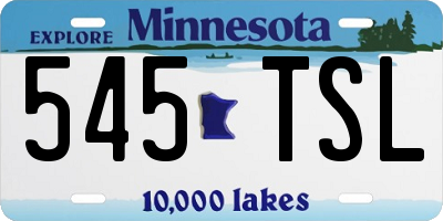 MN license plate 545TSL