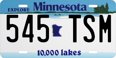 MN license plate 545TSM