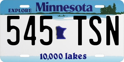 MN license plate 545TSN