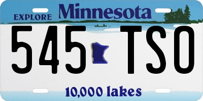 MN license plate 545TSO