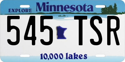 MN license plate 545TSR