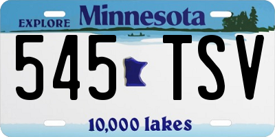 MN license plate 545TSV