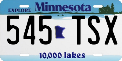 MN license plate 545TSX