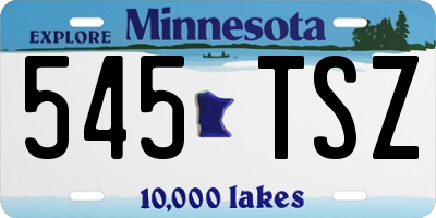 MN license plate 545TSZ
