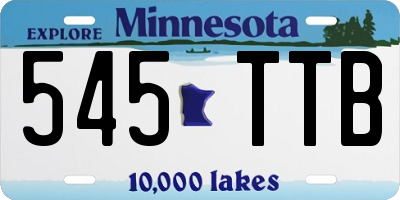 MN license plate 545TTB