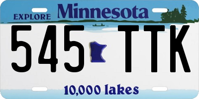 MN license plate 545TTK