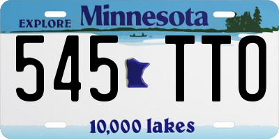 MN license plate 545TTO