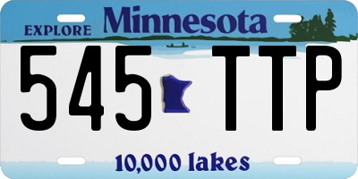 MN license plate 545TTP