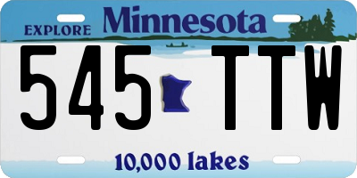 MN license plate 545TTW