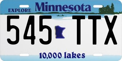 MN license plate 545TTX