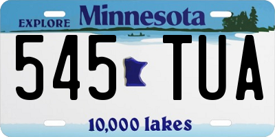 MN license plate 545TUA