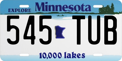 MN license plate 545TUB