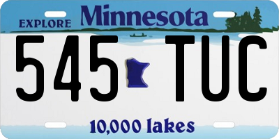 MN license plate 545TUC