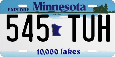 MN license plate 545TUH