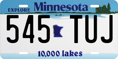 MN license plate 545TUJ