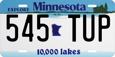 MN license plate 545TUP