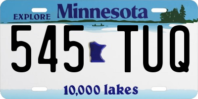 MN license plate 545TUQ