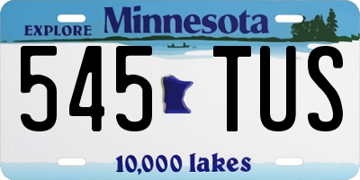 MN license plate 545TUS
