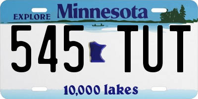 MN license plate 545TUT