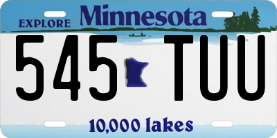 MN license plate 545TUU