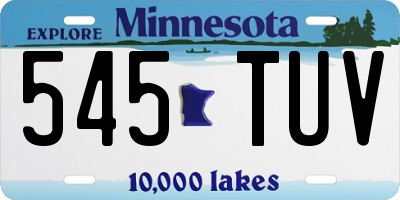 MN license plate 545TUV