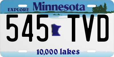 MN license plate 545TVD