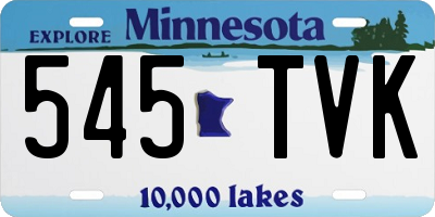 MN license plate 545TVK