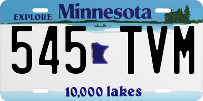 MN license plate 545TVM