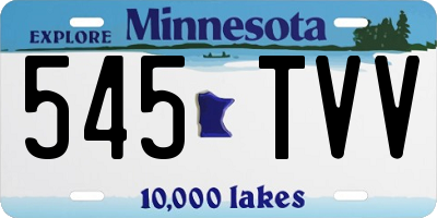 MN license plate 545TVV