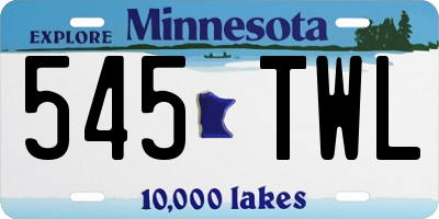 MN license plate 545TWL
