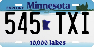 MN license plate 545TXI